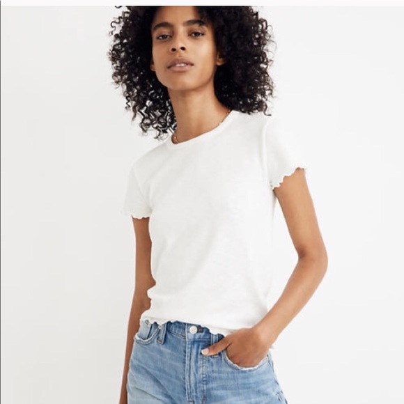 Madewell Tops - Madewell Baby Tee White sz XS✨